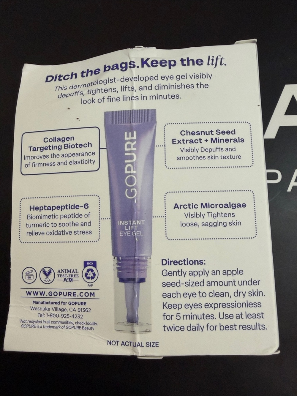 GoPure Instant Lift Eye Gel - Picture 3 of 6